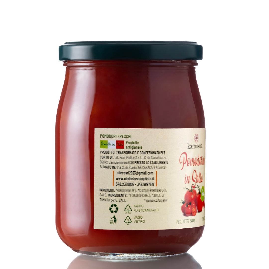 Pomodorini in salsa Bio 580 ml. - immagine 2