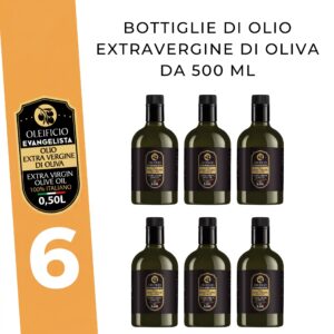 Box da 6 bottiglie di olio extravergine di oliva 500 ml